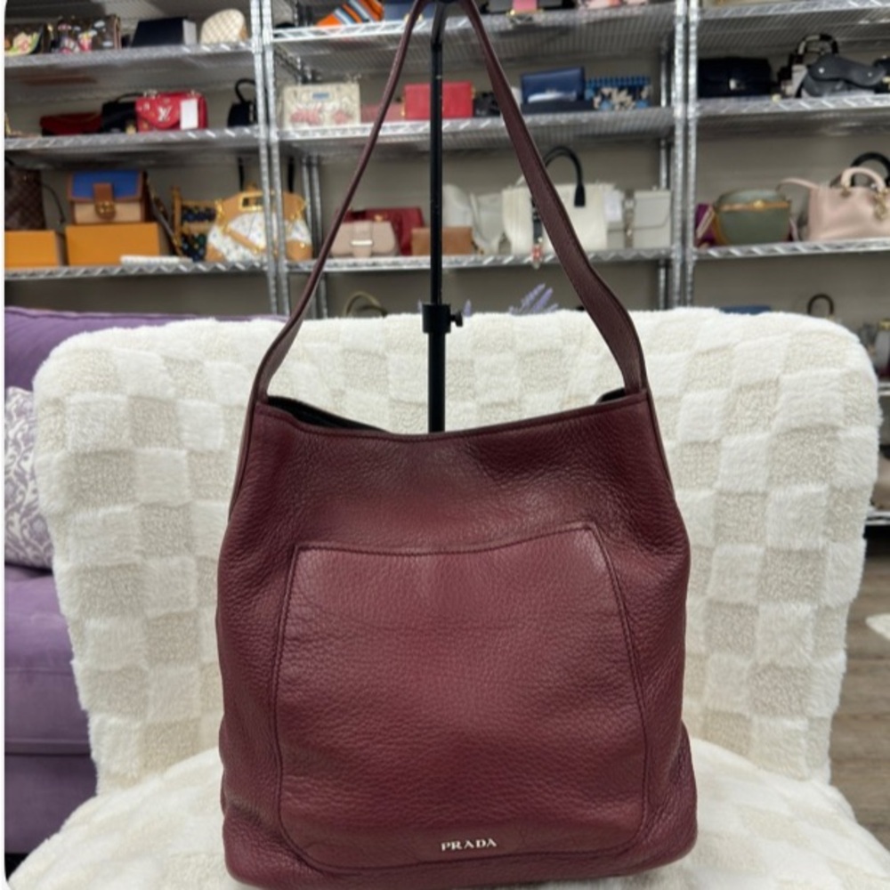 Prada Burgundy Leather Women's Bag